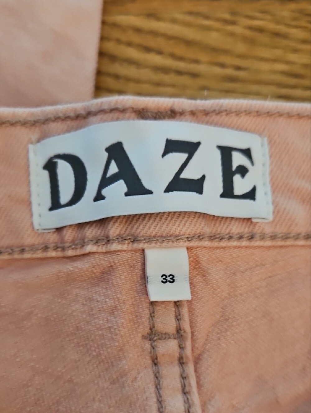 DAZE Denim High-Rise Ankle Flare Pastel Pink Jeans for Women 33 - Picture 4 of 11